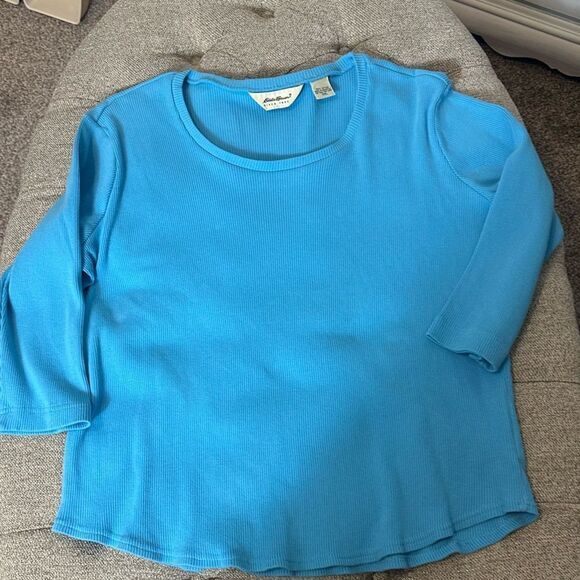 Y2K Eddie Bauer Lightweight Ribbed Top - Picture 5 of 16
